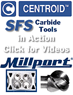 Click to see SFS tools in action using Centroid CNC and Millport machining systems